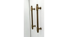 Resim Koldoor Handles Kulp Mobilya Dolap Mutfak Çekmece Kulpu 158 Mat Antik Sarı 160 mm ( 16 cm ) 10 Adet 