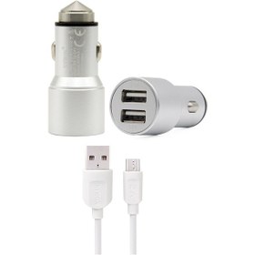 Resim Syrox Metal Başlık + Micro USB Araç Şarj Aleti 3.1A SYX-C32 