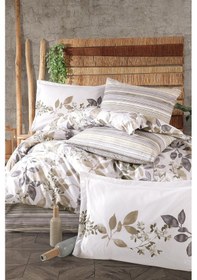 Resim Clasy Azura Bej %100 Pamuk Çift Kişilik Nevresim Takımı Bej 