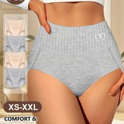 Resim 4-Pack MIOTAN Yüksek Bel Karın Kontrolü Şekillendirici Külotlar Kadınlar İçin, 92% 8% Spandex, Düz Renk, Örgü Kumaş, 200gsm, Basit Stil, 200g Kumaş Ağırlığı 