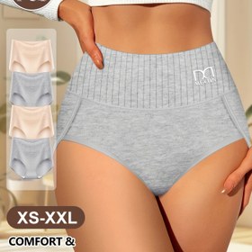 Resim 4-Pack MIOTAN Yüksek Bel Karın Kontrolü Şekillendirici Külotlar Kadınlar İçin, 92% 8% Spandex, Düz Renk, Örgü Kumaş, 200gsm, Basit Stil, 200g Kumaş Ağırlığı 