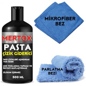 Resim MERTOX Oto Otomobil Araç Araba Pasta Ince Çizik Giderici Boya Parlatıcı 500ml Temizleme Bakım Koruma 