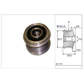 Resim VALEO 588028 Alternatör Kasnağı Astra J Insignia Corsa D 1.3 Cdtı 