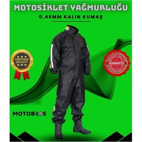Resim Motobros Motosiklet Cepli Reflektörlü Motorcu Yağmurluğu 