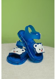 Resim Eva Işıklı Kaydırmaz Tabanlı Figürlü Unisex Çocuk Sandalet Terlik 001 