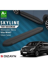 Resim Mercedes Vito W447 Uzun Şase Skyline Siyah Yan Basamak 253 Cm 2014 Üzeri A+ Kalite 