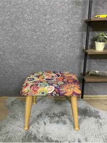 Resim Trend Ahşap Ayak Uzatma Pufu Makyaj Koltuğu Bench Tabure 