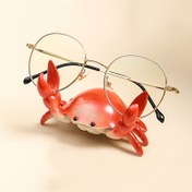 Resim 1 adet Canlı Kırmızı Yengeç Şekilli Masa Düzenleyici, Gözlük Tasarımı - Dayanıklı Plastik, İdeal Telefon, Kalem ve Gözlük Depolama için - Oyuncak Ev Ofisi Dekoru Aksesuarı, Yengeç Dekoru 