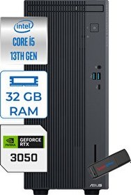 Resim Asus Expertcenter P500MV Intel Core I5-13420H 32GB DDR5 512GB SSD Windows 11 Home 6GB/RTX3050 Minitower Masaüstü bilgisayar WG7136216512B0DH12 
