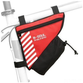 Resim Konesam Bisiklet Üçgen Çantası Su Şişesi Cebi İle, Dayanıklı Poliester, Araç Ve Eşya Taşıma, Kırmızı Kırmızı 