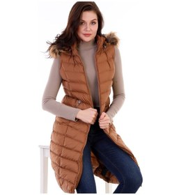 Resim Z6684 Dewberry Bayan Yelek-camel CAMEL 