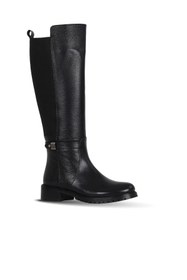 Resim Bueno Shoes Siyah Flotter Deri Kadın Düz Çizme 33wc1170 