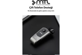 Resim Mtl Yaka Klipsli Mono Makaralı Bluetooth Kulaklık Çift Telefon Destekli Mt920 