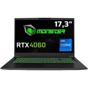 Resim Monster Tulpar T7 V20.8 Intel Core i7 12700H 16 GB RAM 500 GB SSD 8 GB RTX 4060 FreeDOS 17,3" FHD 144 Hz Oyun Bilgisayarı Monster