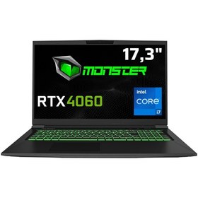 Resim Monster Tulpar T7 V20.8 Intel Core i7 12700H 16 GB RAM 500 GB SSD 8 GB RTX 4060 FreeDOS 17,3" FHD 144 Hz Oyun Bilgisayarı 