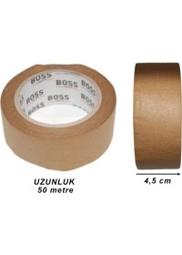 Resim Roco Paper Co. Yapışkanlı Kraft Çiçek Bandı - Maskeleme Bandı - Kahverengi - 5 CMX50 Metre 