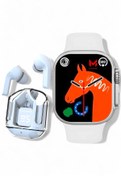 Resim MATEO Akıllı saat 45mm Beyaz Watch 8 Ultra Arama Bildirim ve Ultra Pods Max Bluetooth kulaklık 