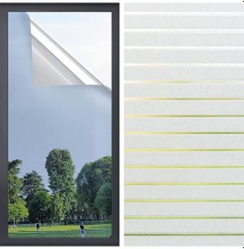 Resim One Way Pencere Tonu, Buzlu Cam Pencere Filmi, 17.5 X 6,5 Feet 