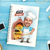 Resim Fırıncı Erkek Karikatürlü Defter 