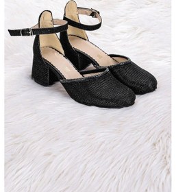 Resim Kiko Kids 771 Çupra Taşlı Kız Çocuk 5 Cm Topuklu Sandalet Ayakkabı Siyah 001 