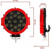 Resim YENİLZD OffRoad Led Projektör Spot Delici 17Led 51W 6500K 1 ADET 12V 24V sis lambası kamyon tekne SUV ATV 