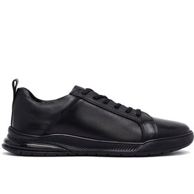 Resim Derimod Erkek Siyah Bağcıklı Deri Casual Sneaker,Kışlık Spor Ayakkabı 25WFD681718 