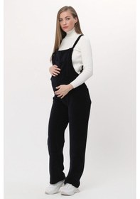 Resim Luvmabelly Myra6112 - Lacivert Kadife Hamile Salopet-lacivert 