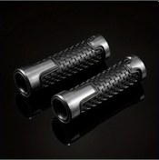 Resim Tongdashop 2 Adet Gri Evrensel 7/8" 22mm Motosiklet Tutacak Gidon Bobber Touring Dirt Bisiklet 