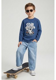 Resim Dmb Boys & Girls Erkek Çocuk Baggy Kalıp Denip Kot Pantolon Mavi 4-9 Yaş-2721 