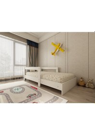 Resim Herseycik Ninnimo Montessori 90X190 Yatak Uyumlu Mdf Karyola My7-1 Beyaz 