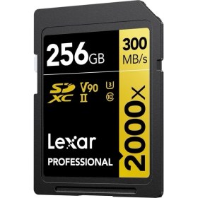 Resim Lexar 256GB 2000x Professional SDXC RDR UII Hafıza Kartı 
