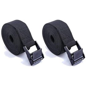 Resim Premium Naylon Bağlama Kayışları - 2 Adet Tokalı Bağlama Kayışı Motosiklet, Sup, Kayak, Kano, Sörf Tahtası İçin 500 Lbs Kapasiteye Kadar Ağır Hizmet Tipi Güvenli Bağlama Kayışları 