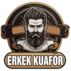 Resim Kişiye Özel Berber Logolu Sticker 