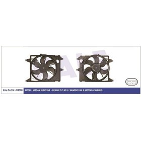 Resim Kale Fan Motoru Davlumbazlı Renault Clıo Iı / Kangoo 320w 380mm 