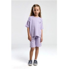 Resim U.s. Polo Assn. Kız Çocuk Mor Bermuda Takım Us2090 Mor 
