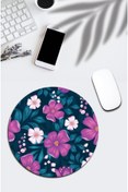 Resim pixolog Hediyelik Çiçek Desenli Yuvarlak Mouse Pad 2039 