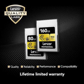 Resim Lexar 80GB Profesyonel CFexpress Tip A Altın Serisi Hafıza Kartı, 900MB/s'ye Kadar Okuma, Sinema Kalitesi 8K Video, Anma VPG 400 (LCAGOLD080G-RNENG) 