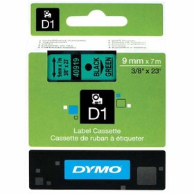 Resim Dymo 40919 Yeşil/Siyah D1 Yedek Şerit 9 MM X 7 M 