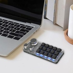 Resim Klavyeyi Kopyala Yapıştır | 15 Tuşlu Mekanik Tek Elle Kullanılabilen Klavye,RGB Tuş Takımı USB Kablolu Tuş Takımı Oyun Ofisleri İçin Programlanabilir Çalışırken Değiştirilebilir Klavye 