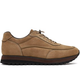 Resim Derimod Erkek Vizon Bağcıklı Kalın Tabanlı Nubuk Deri Casual Sneaker 25WFD6951V3 