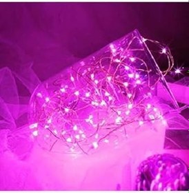 Resim Kuzey- BATTERY PİNK LED LİGHT 10 METRE PİLLİ PEMBE LED IŞIK PEMBE PİLLİ IŞIK KIR DÜĞÜNÜ GELİN YOLU IŞIĞI PEMBE 
