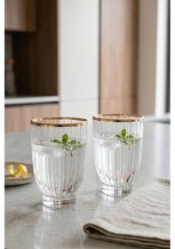 Resim Elite Gold 4'lü Su Bardağı Seti 320 Cc Çok Renkli 