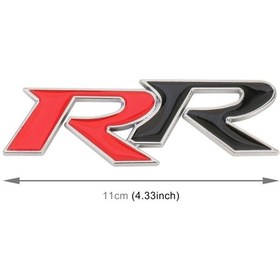 Resim Sones Araba Dual R 11 X 3.5 CM Kişiselleştirilmiş Alüminyum Alaşımlı Dekoratif Çıkartmalar Kırmızı - Siyah 