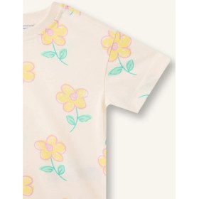 Resim DeFacto Relax Fit Baskılı Penye Kısa Kollu Tişört Kız Bebek H8228A526SM 