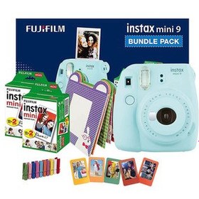 Resim Fujifilm Instax Mini 9 Instant Camera Bundle Pack, Ice Blue 