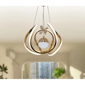 Resim Teknotrust Oturma Odası,yatak-Çocuk Odası Gold 3 Renk LED Avize 