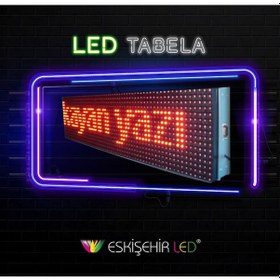 Resim Kayan Yazı Led Tabela 16x64 Cm Kırmızı Çift Taraflı Eskişehirled 