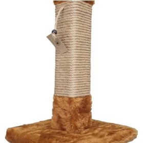 Resim AyrStore Premium Kare, Ahşap, Dayanıklı Tırmalama Tahtası, Jüt Halat, 40 cm Camel 