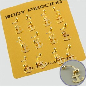 Resim Flzdgnkr Çapa Çelik Piercing 1 Adet-gümüş Rengi Çok Renkli 