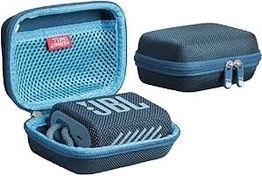 Resim Hermitshell Taşınabilir Bluetooth hoparlör JBL Go 3/JBL Go 4 için sert kapak (mavi) 